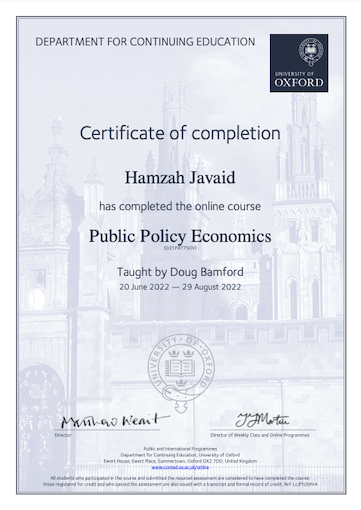 Public Policy Economics